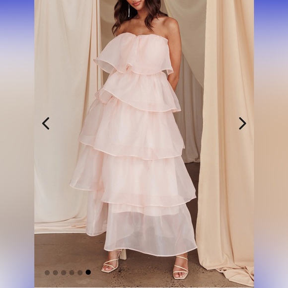 Bahati Pink Ruffle Midi Dress - Picture 4 of 6